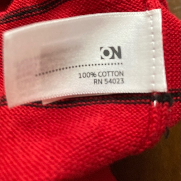 NWT Men’s Size XL Old Navy Red and Blue Striped VNeck Sweater - Picture 8 of 16